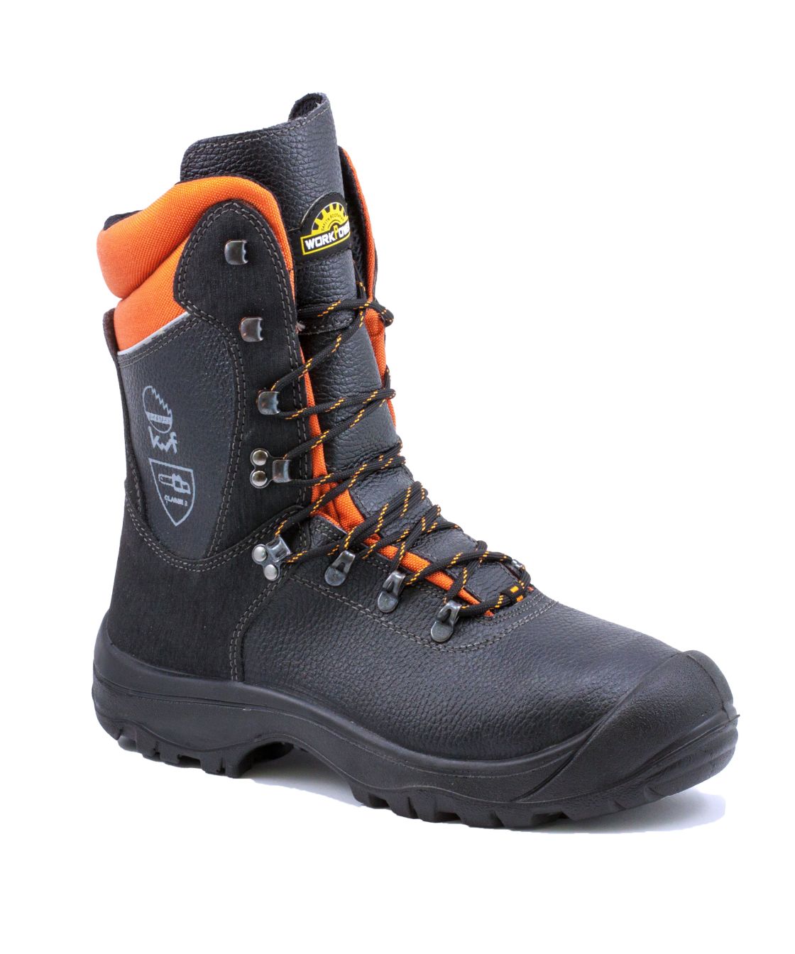 Schnittschutzstiefel S3 Little Forest, schwarz/orange schwarz/orange