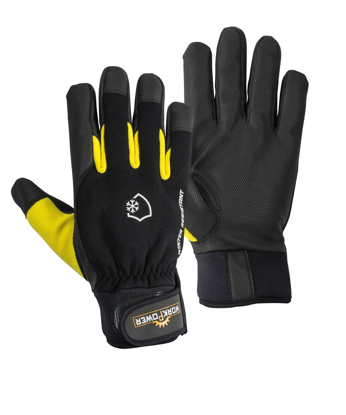 Winter Mechaniker Handschuh Darko, schwarz/gelb schwarz/gelb