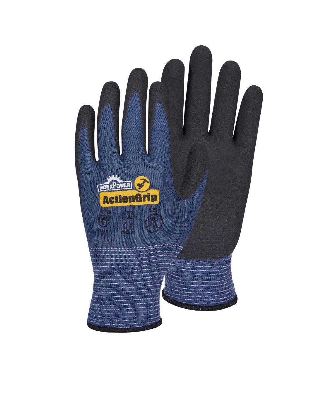 Arbeitshandschuh Action Grip, blau/anthrazit blau/anthrazit