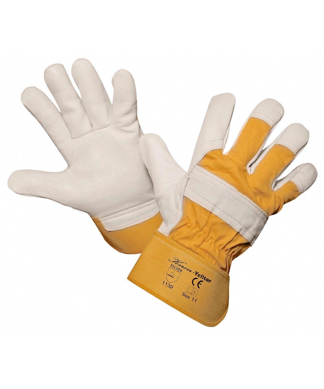 Rindsleder-Arbeitshandschuh Yelltor, beige, beige