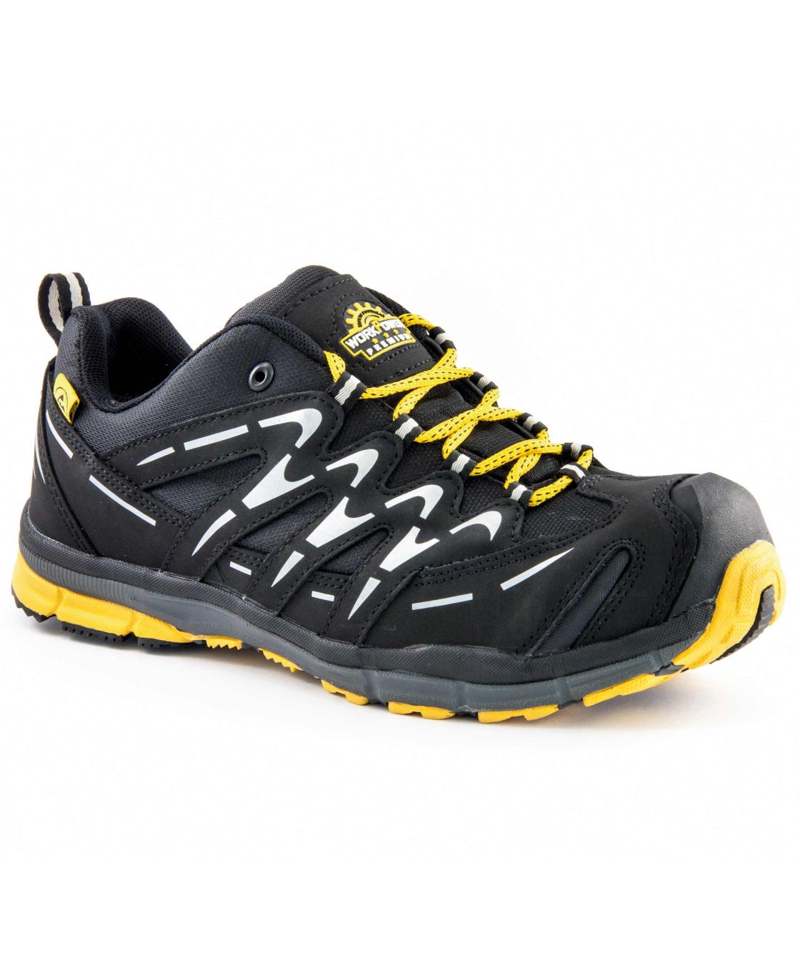 Sicherheitshalbschuh S1P Dayton, schwarz/gelb schwarz