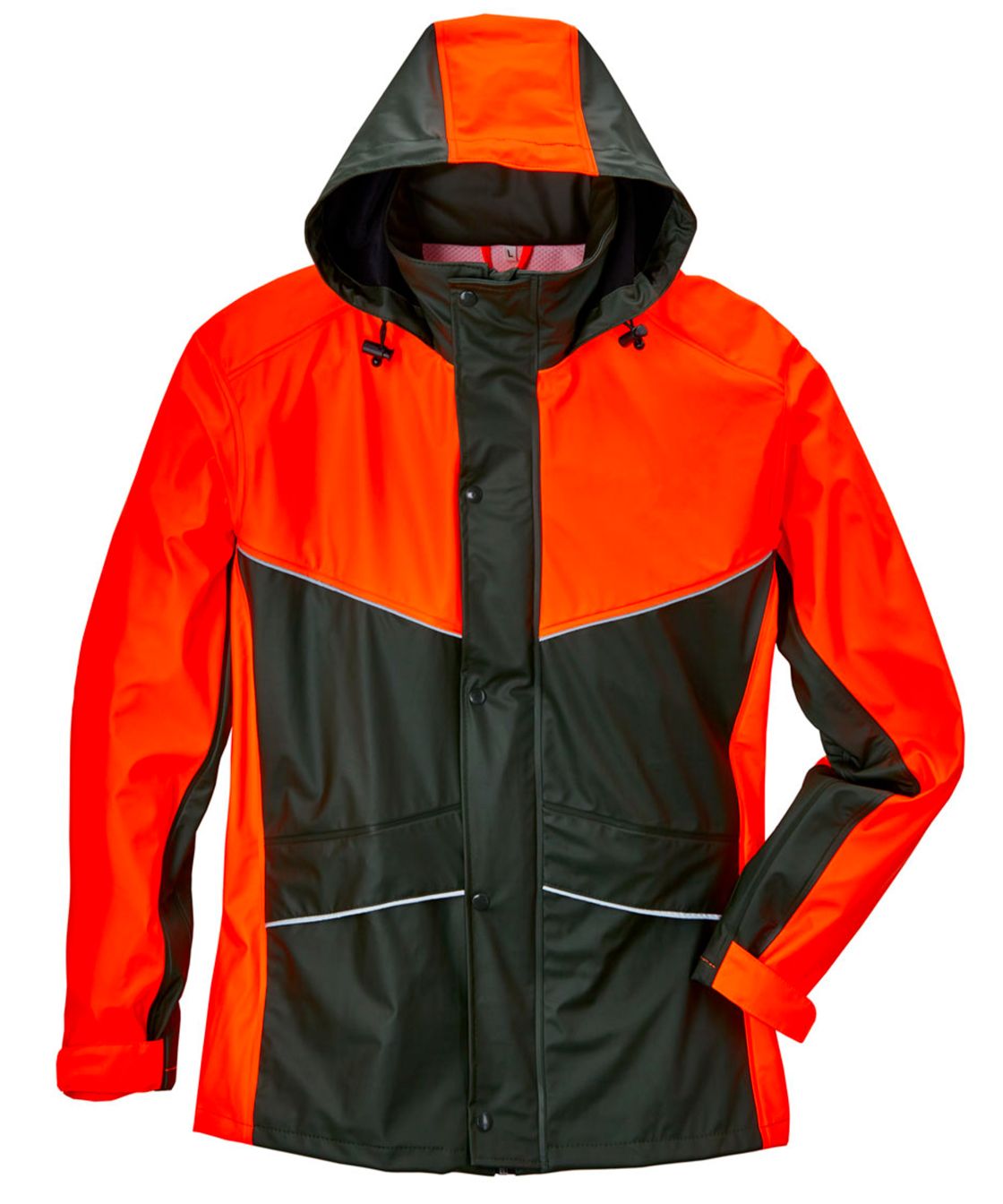 PU-Regenjacke Müritz, oliv/orange oliv/orange