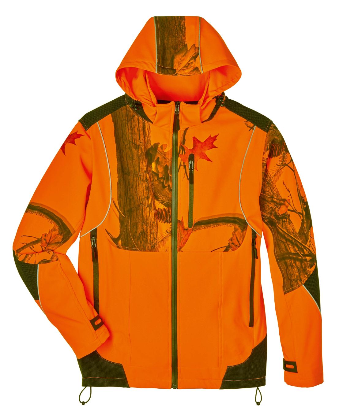 Jäger-Softshelljacke Birke, orange/camouflage orange/camouflage