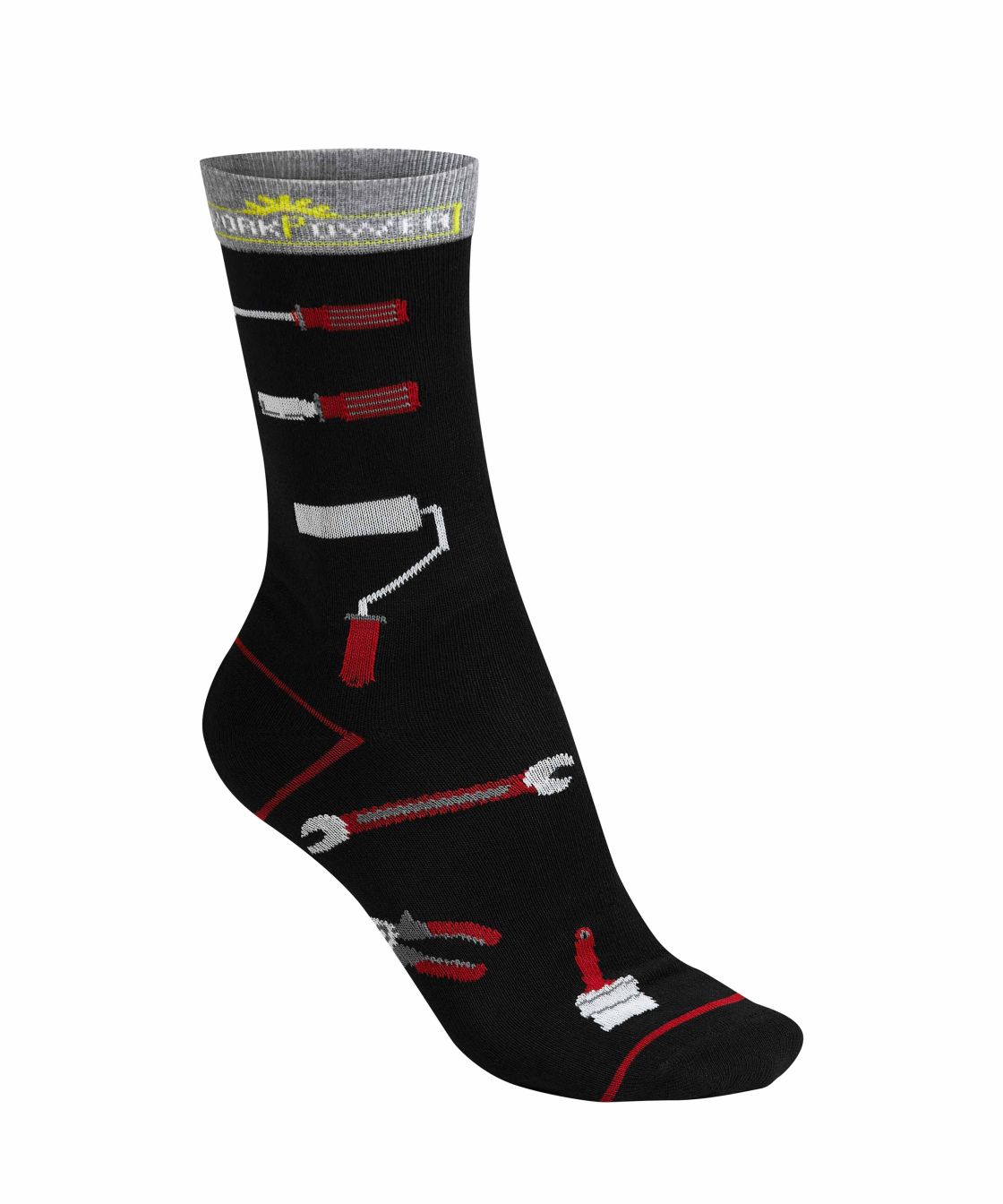 Workpower Recycling Socken, schwarz/rot schwarz/rot