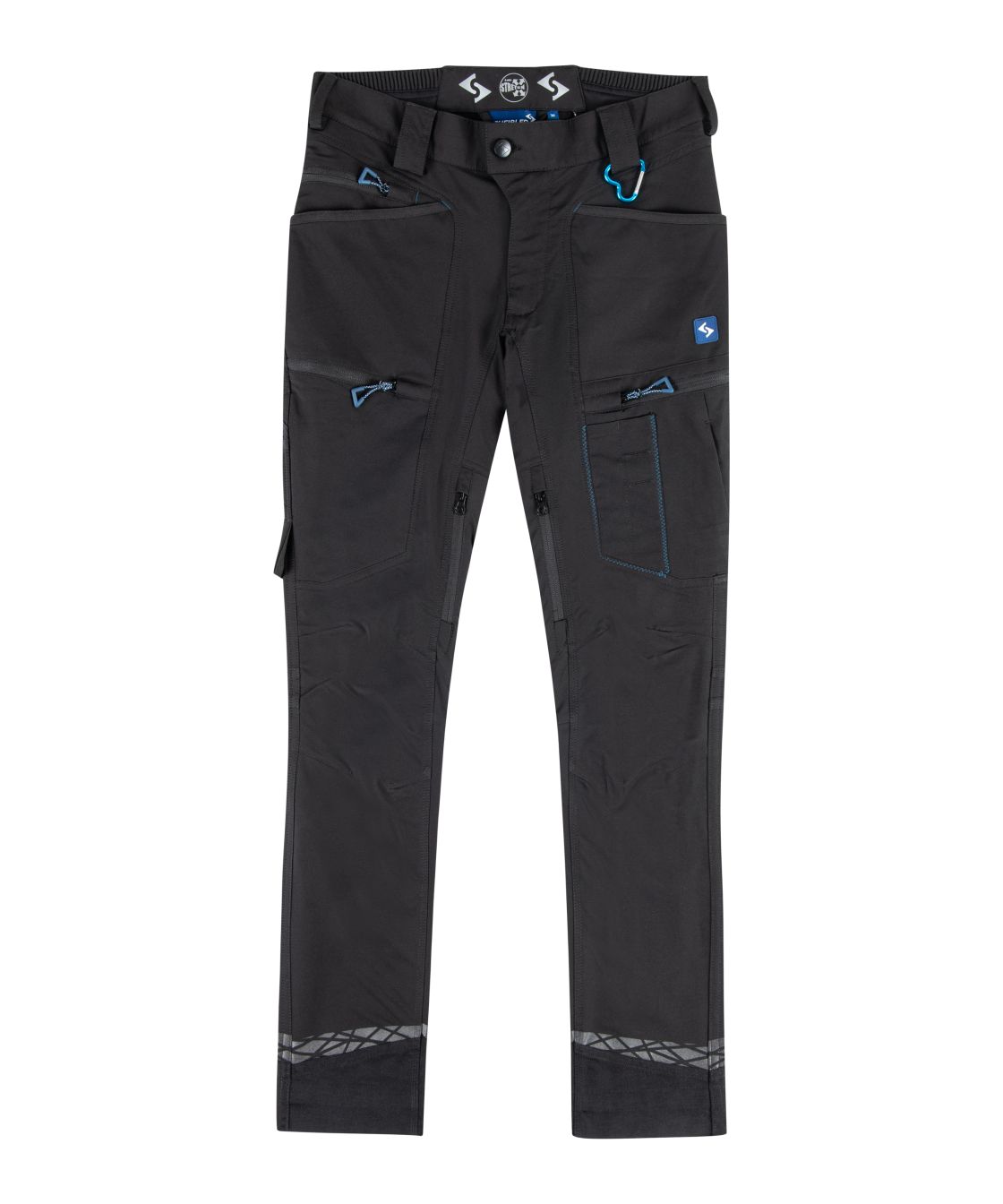 Expansible Damen Funktionshose, schwarz schwarz
