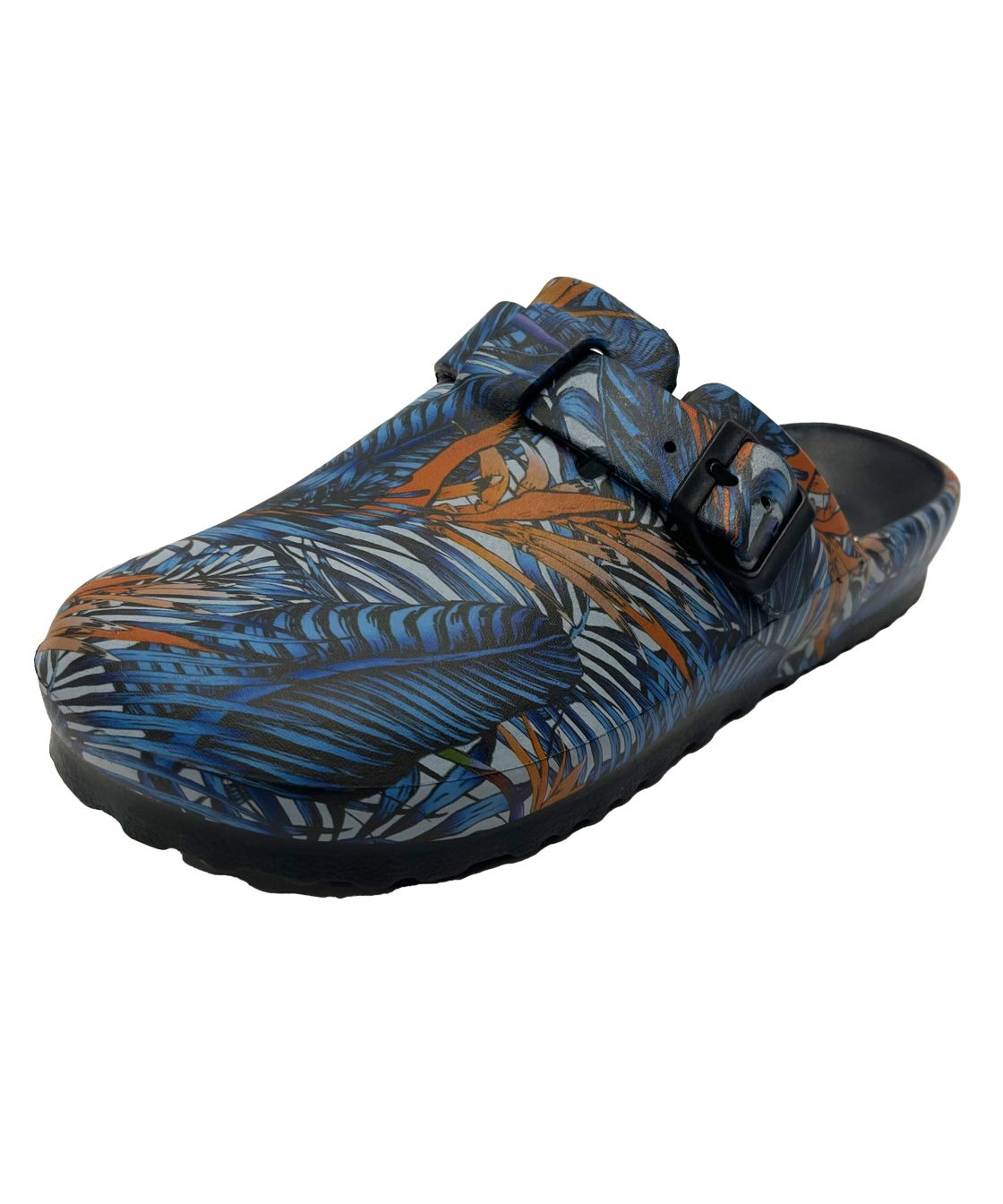 Damen Clog Bentelo, navy/braun-gemustert navy/braun-gemustert