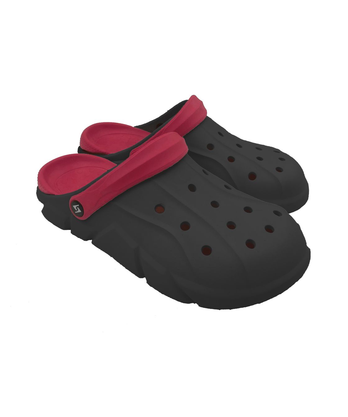 Clog Mierlo, schwarz/bordeaux schwarz/bordeaux