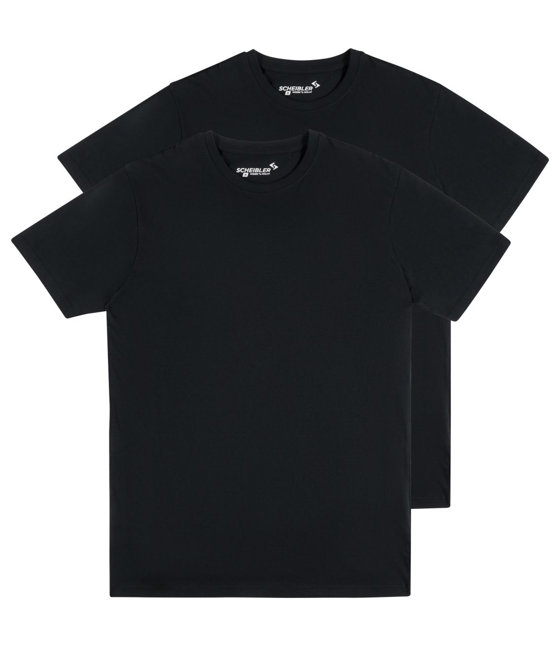 Doppelpack T-Shirt, schwarz schwarz