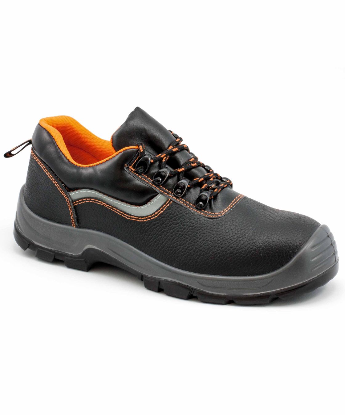 Sicherheitshalbschuh S3 Genua, schwarz/orange schwarz