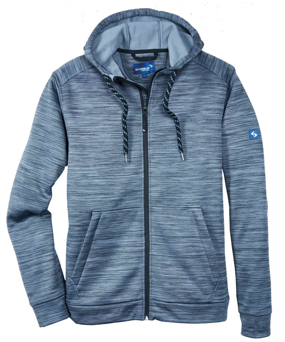 Strick-Fleece Hoodyjacke Mühlbach, grau/schwarz grau/schwarz