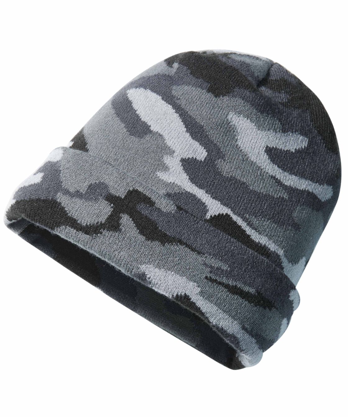 Strickmütze Camouflage, anthrazit/grau, anthrazit/grau