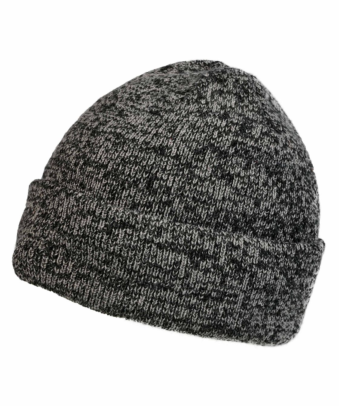 Mütze Stans, grau/schwarz-meliert, grau/schwarz-meliert