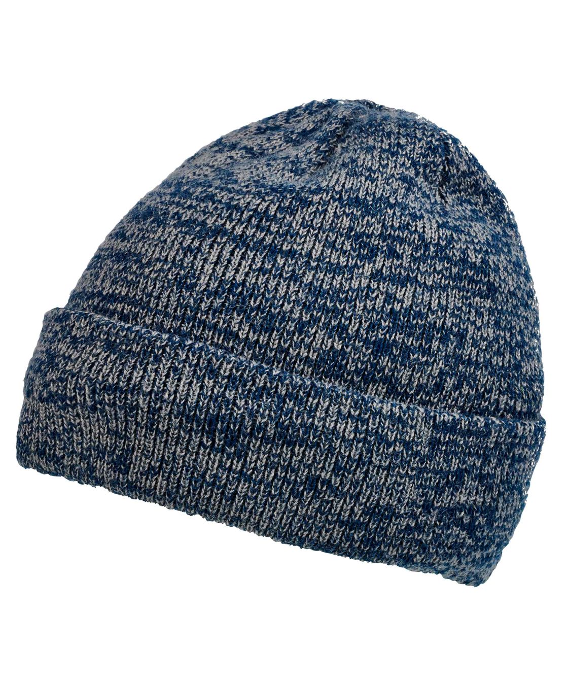 Mütze Stans, grau/navy-meliert, grau/navy-meliert