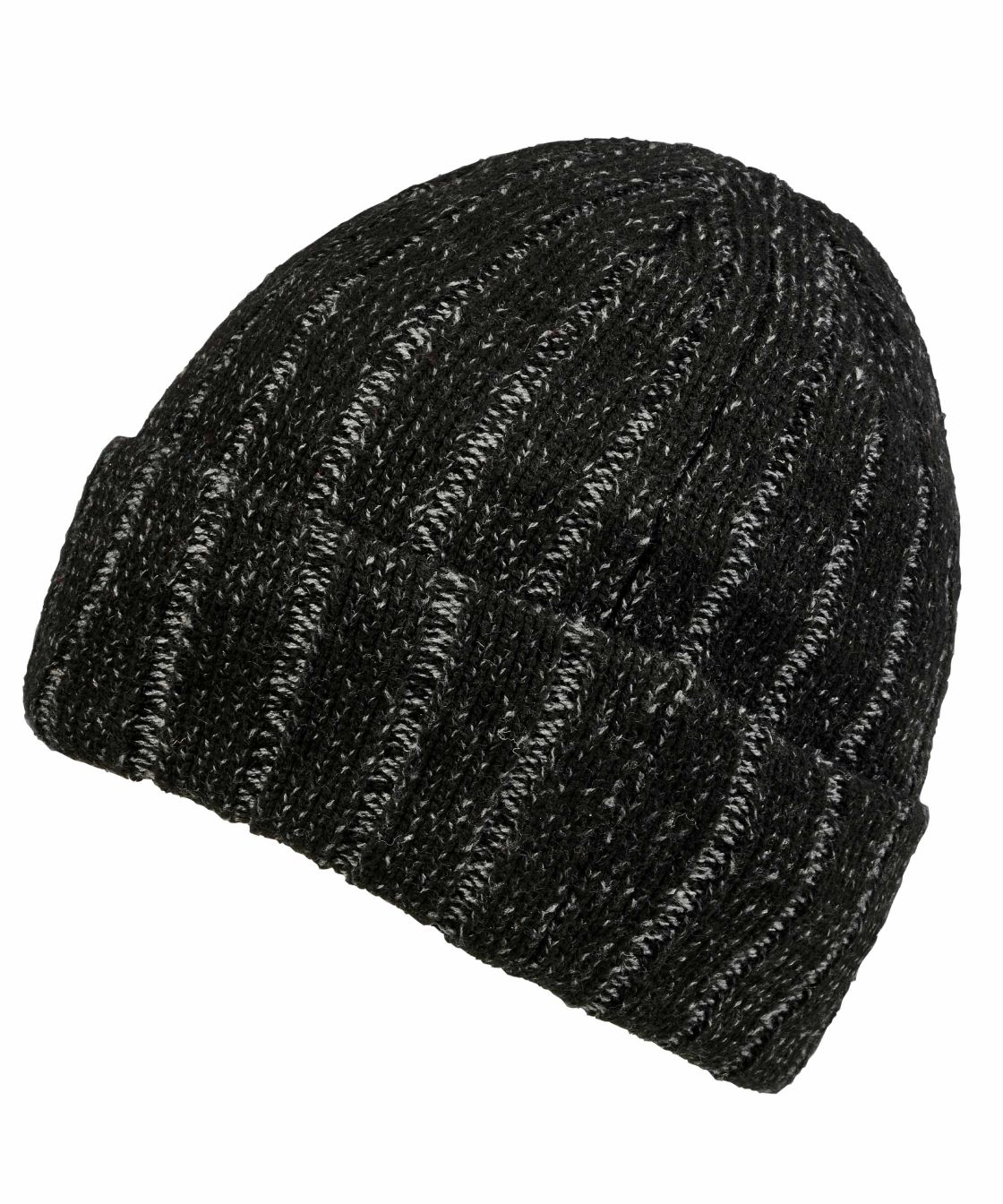 Mütze Bachs, schwarz-meliert, schwarz-meliert