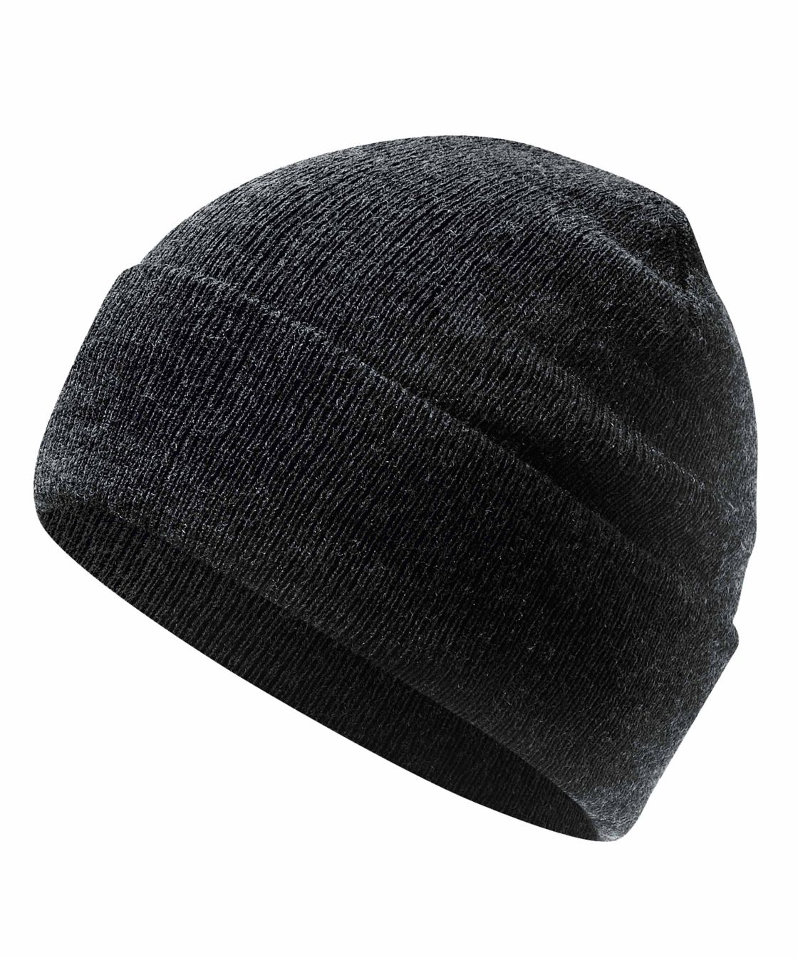 Strickmütze Basic, schwarz, schwarz