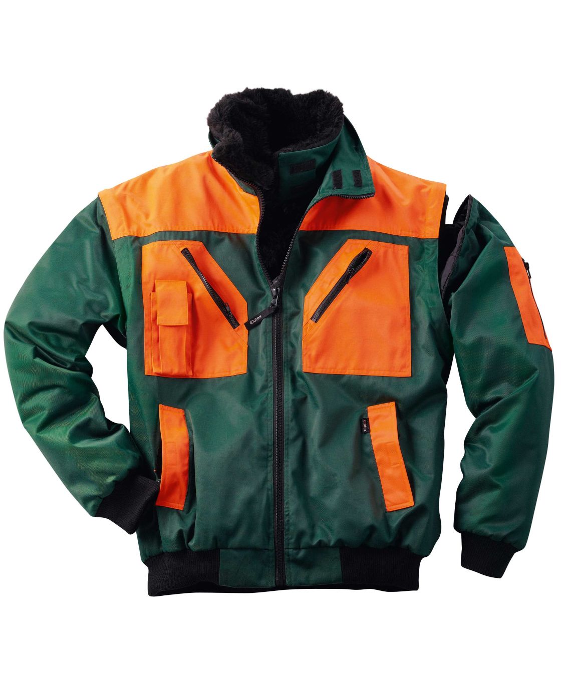 4 in 1-Pilotenblouson Nevada, grün/orange grün/orange