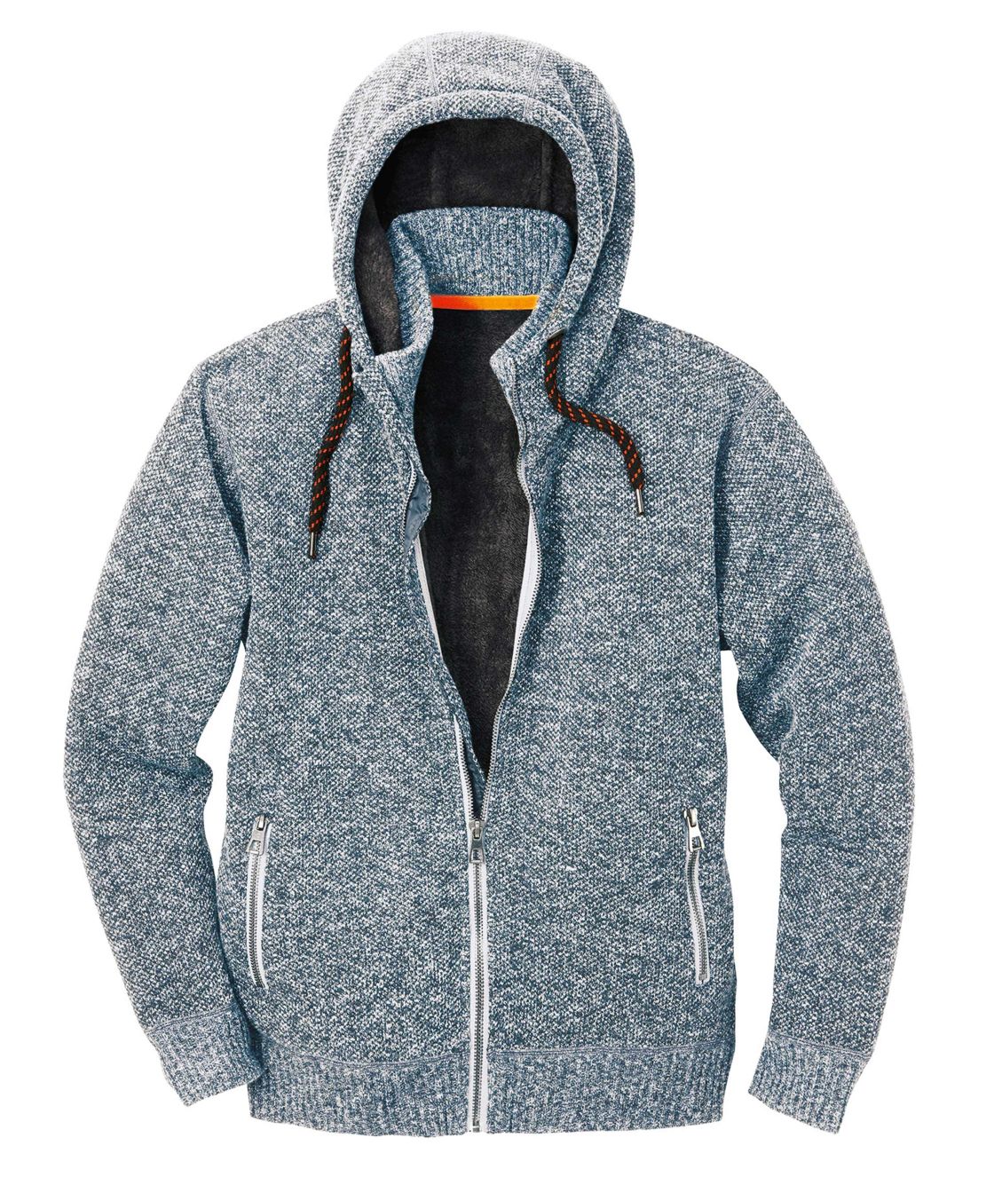 Strickjacke Schärding, grau/schwarz-meliert grau/schwarz-meliert