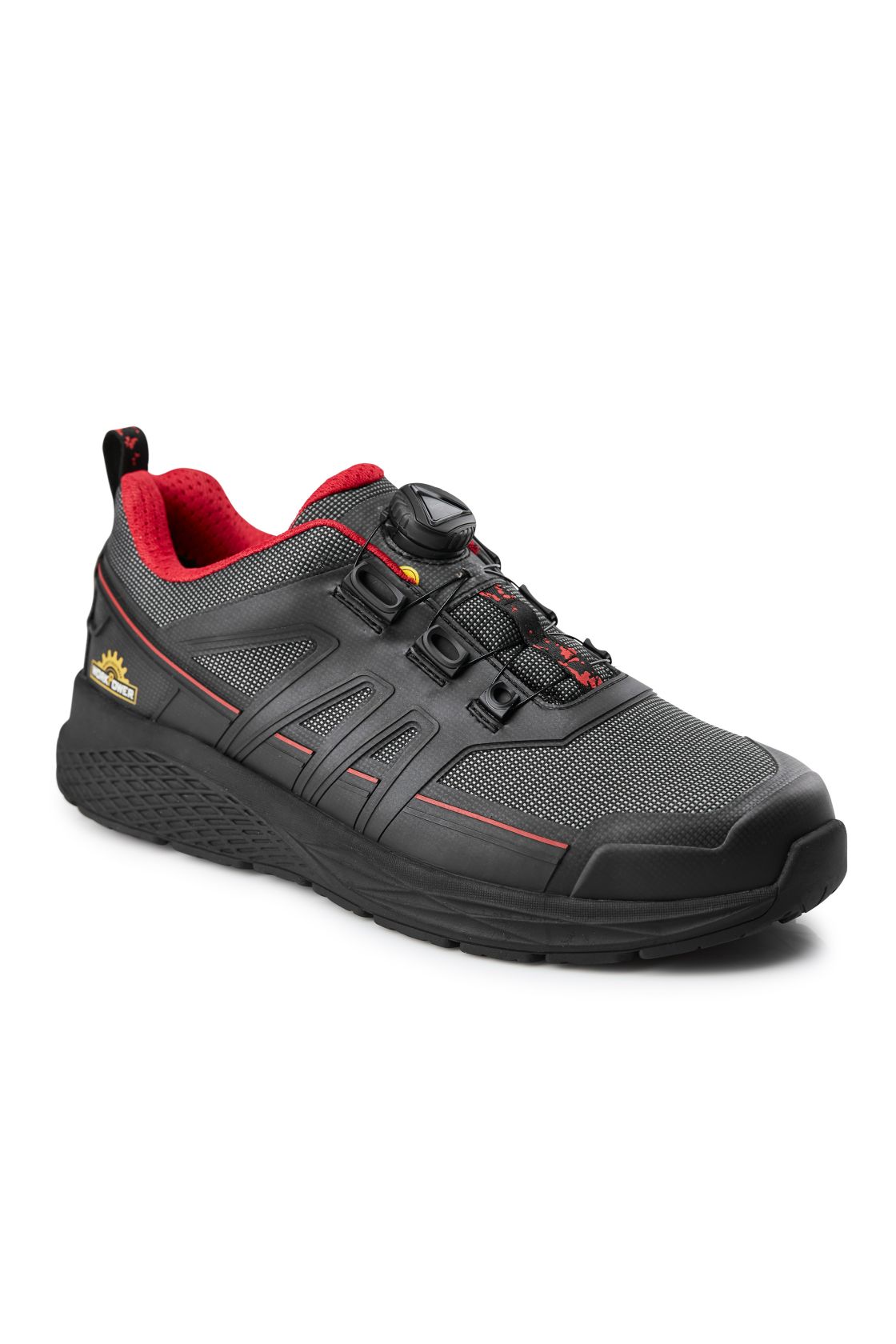 Sicherheitshalbschuh S1P Astana, schwarz/rot schwarz/rot