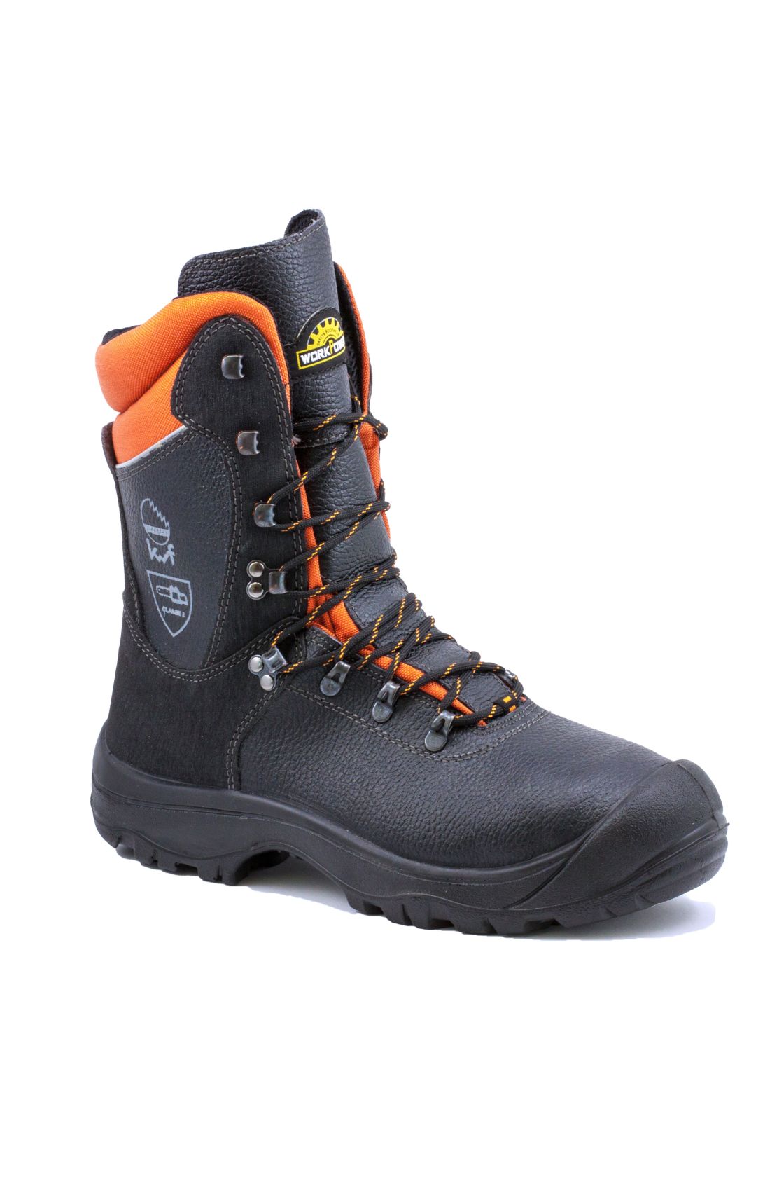 Schnittschutzstiefel S3 Little Forest, schwarz/orange schwarz/orange