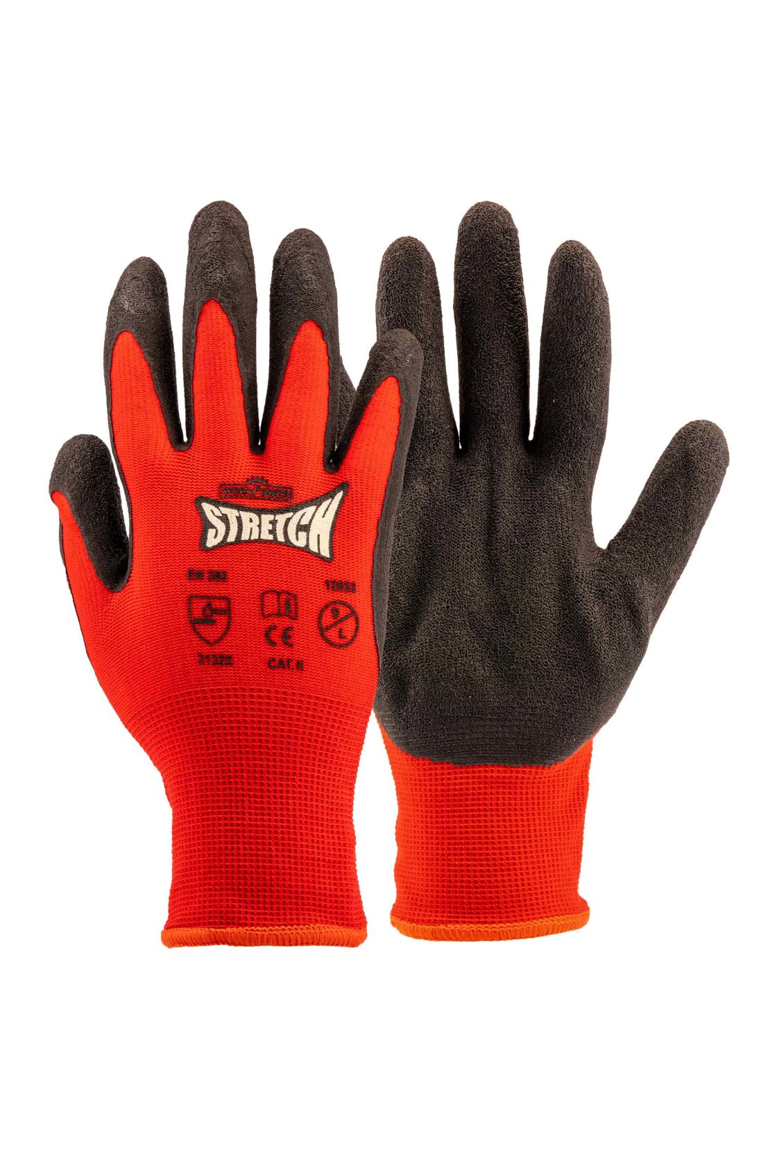 Arbeitshandschuh Stretch, rot/schwarz rot/schwarz