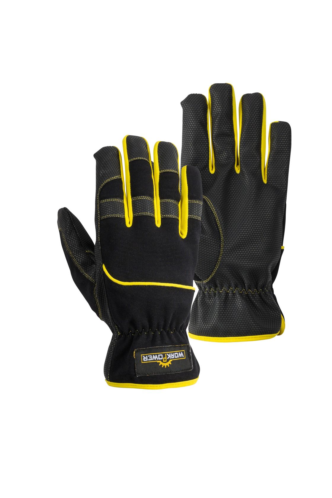 Mechaniker Handschuh Priamos, schwarz/gelb schwarz/gelb
