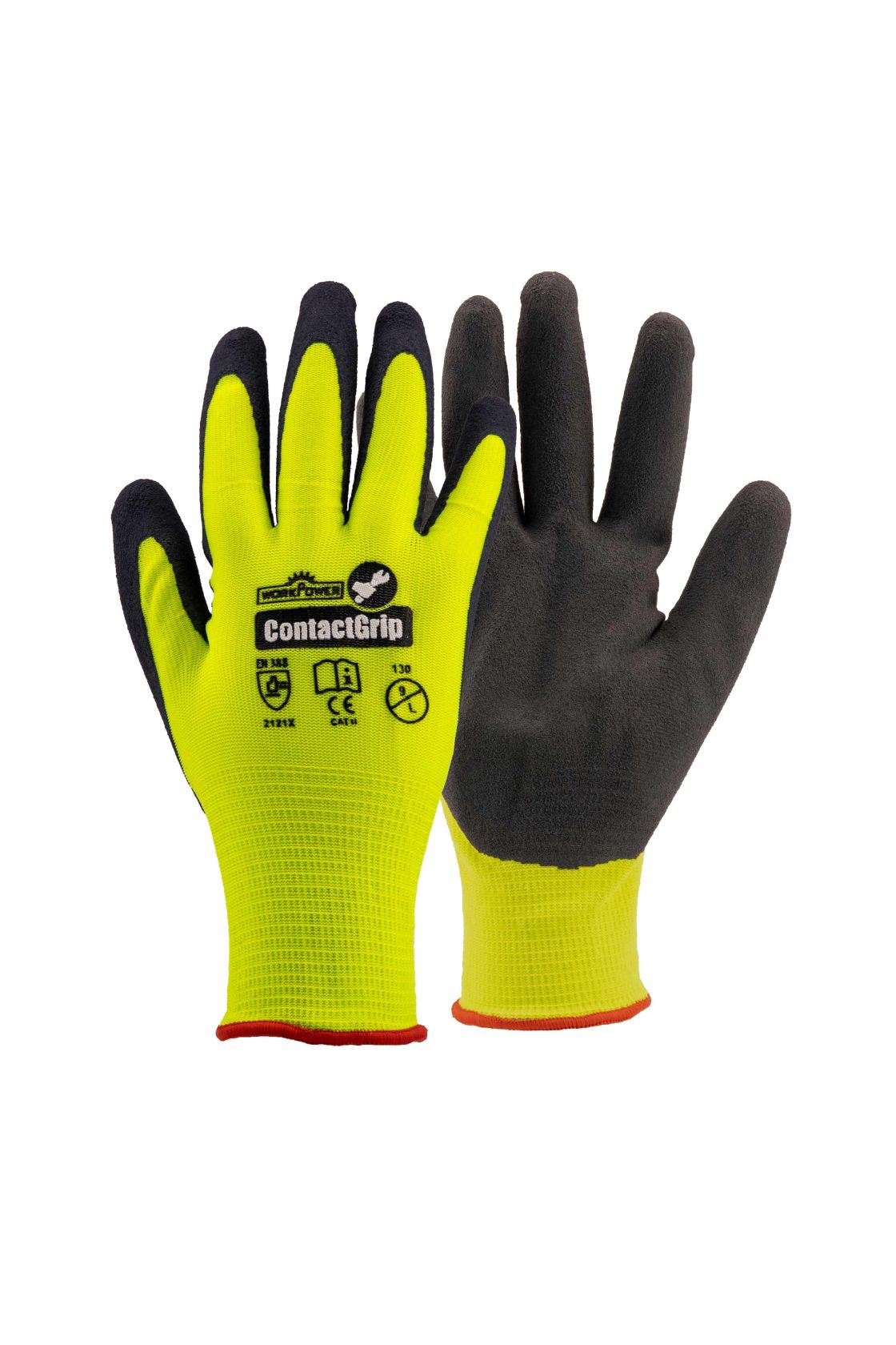 Arbeitshandschuh Contact Grip, schwarz/gelb gelb/schwarz