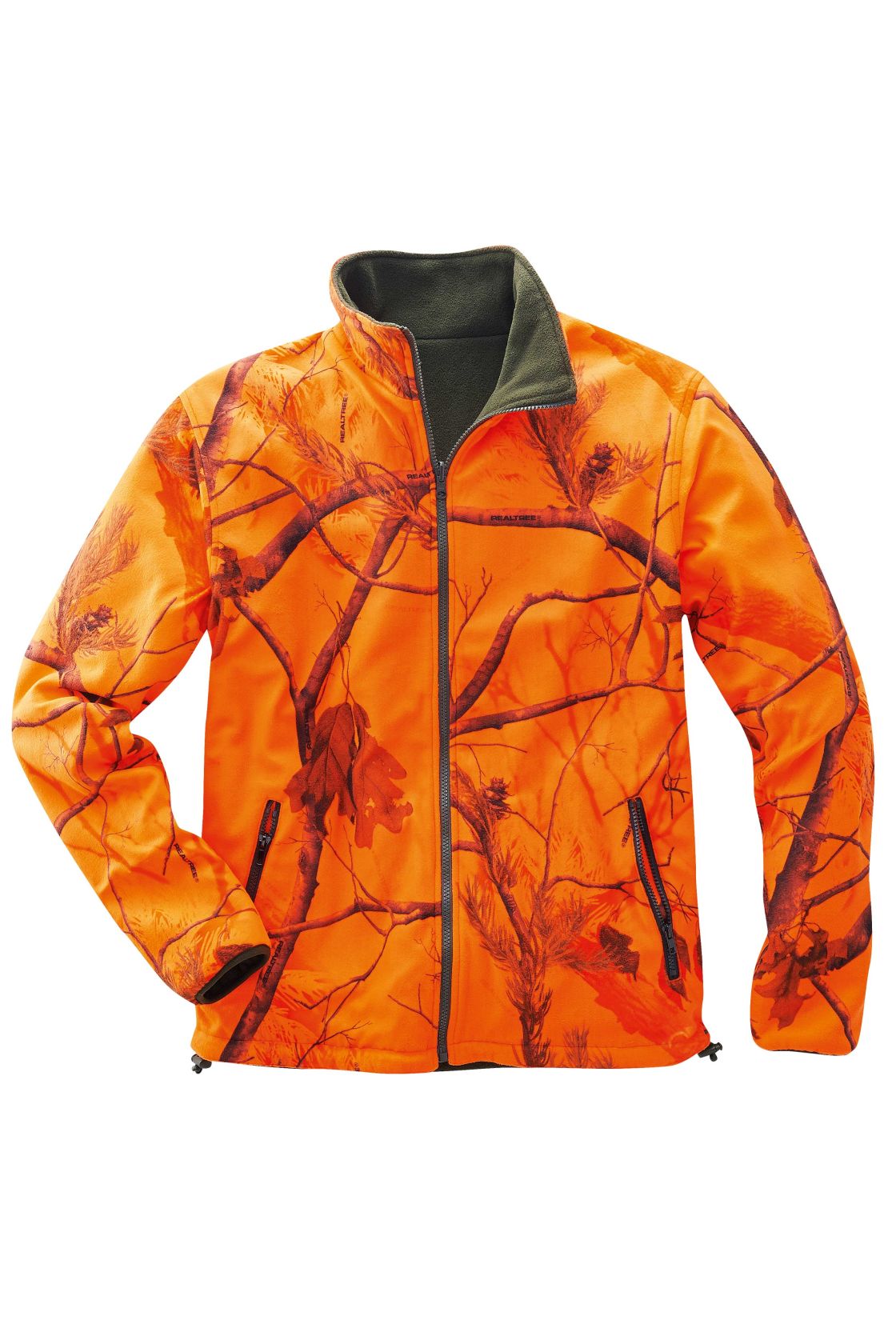 Fleece-Wendejacke Willow, oliv/orange oliv/orange