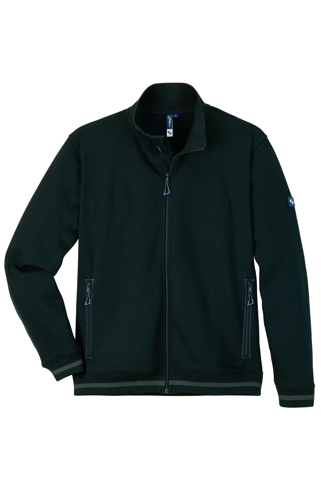 Expansible Sweatjacke, schwarz schwarz