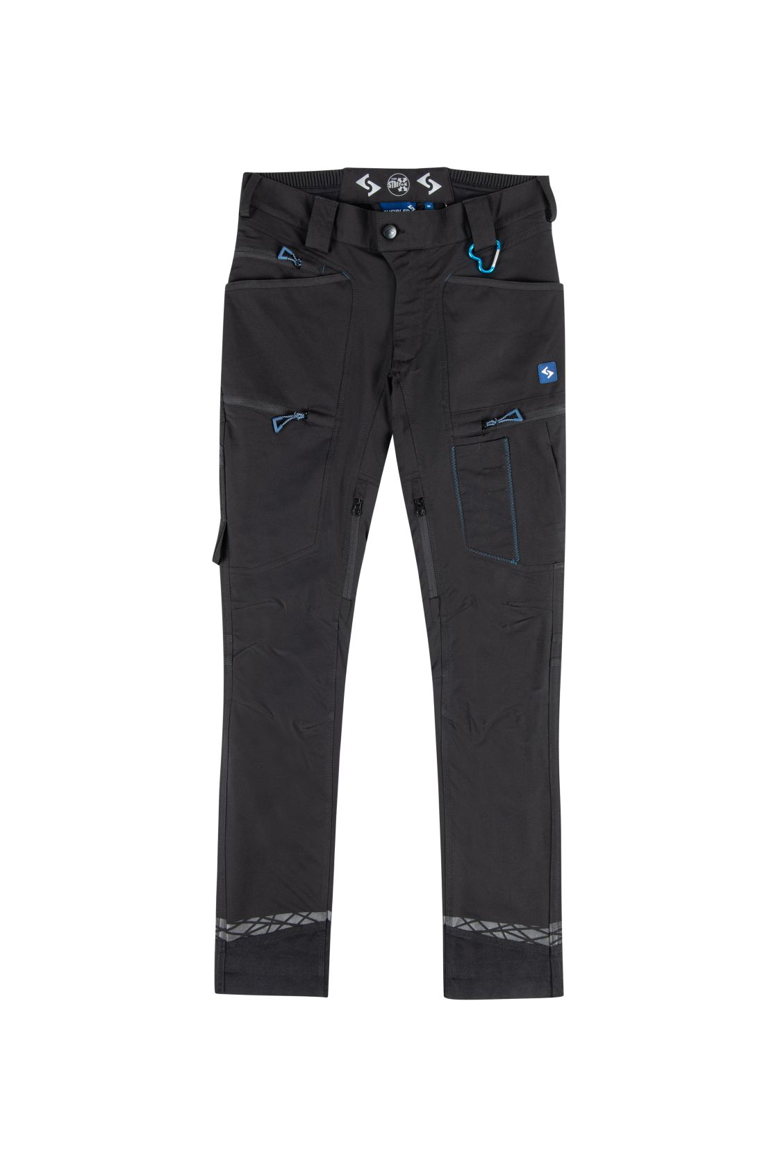 Expansible Damen Funktionshose, schwarz schwarz