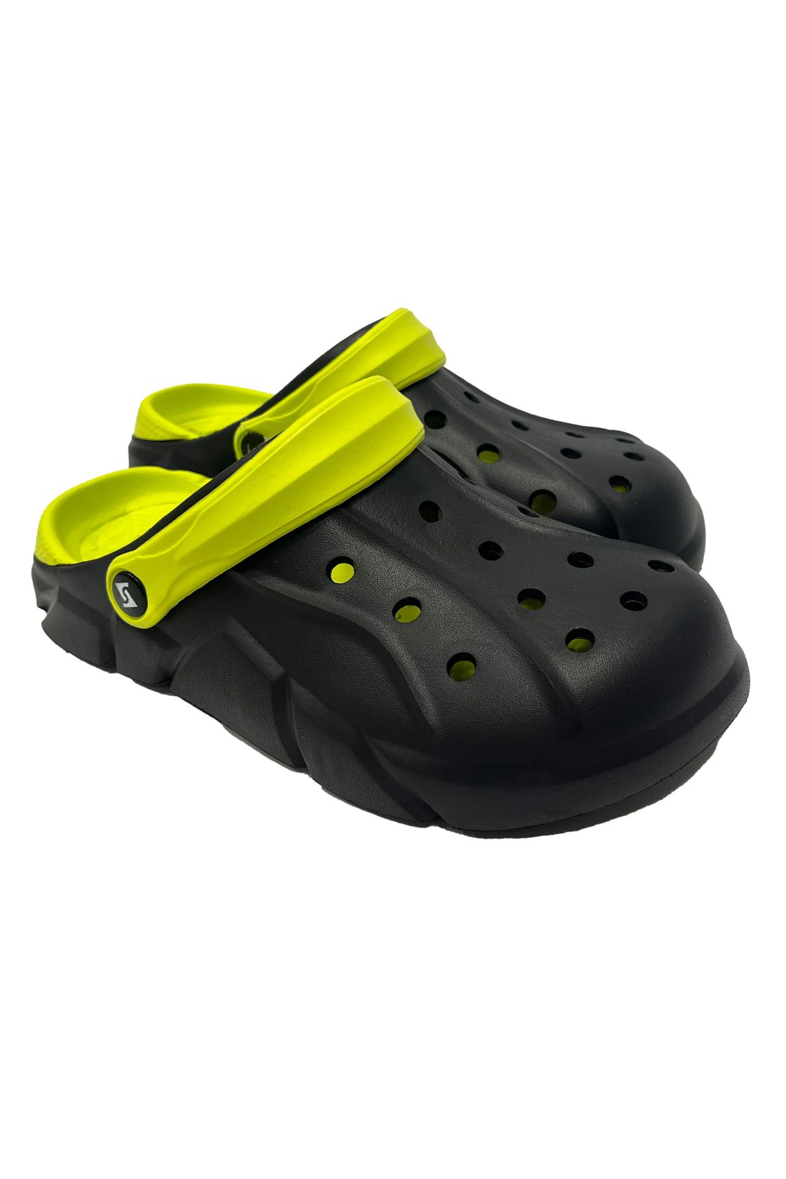 Clog Markelo, schwarz/limette schwarz/limette