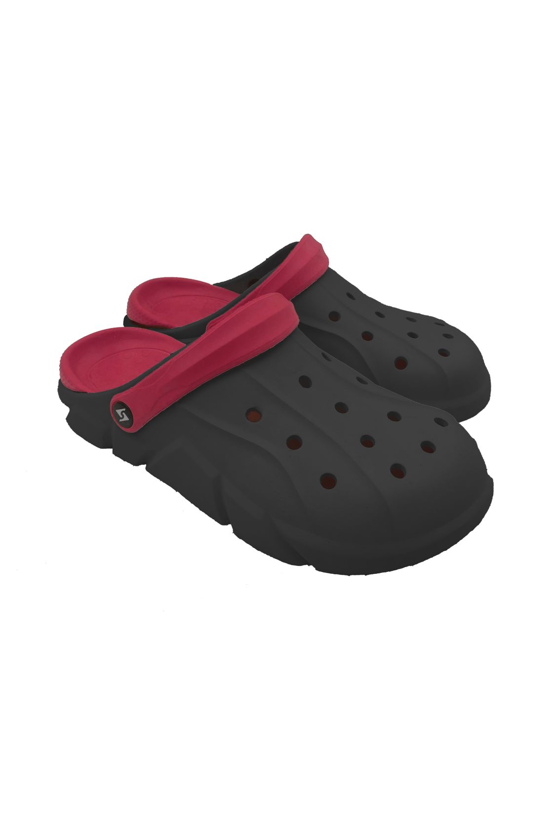 Clog Mierlo, schwarz/bordeaux schwarz/bordeaux