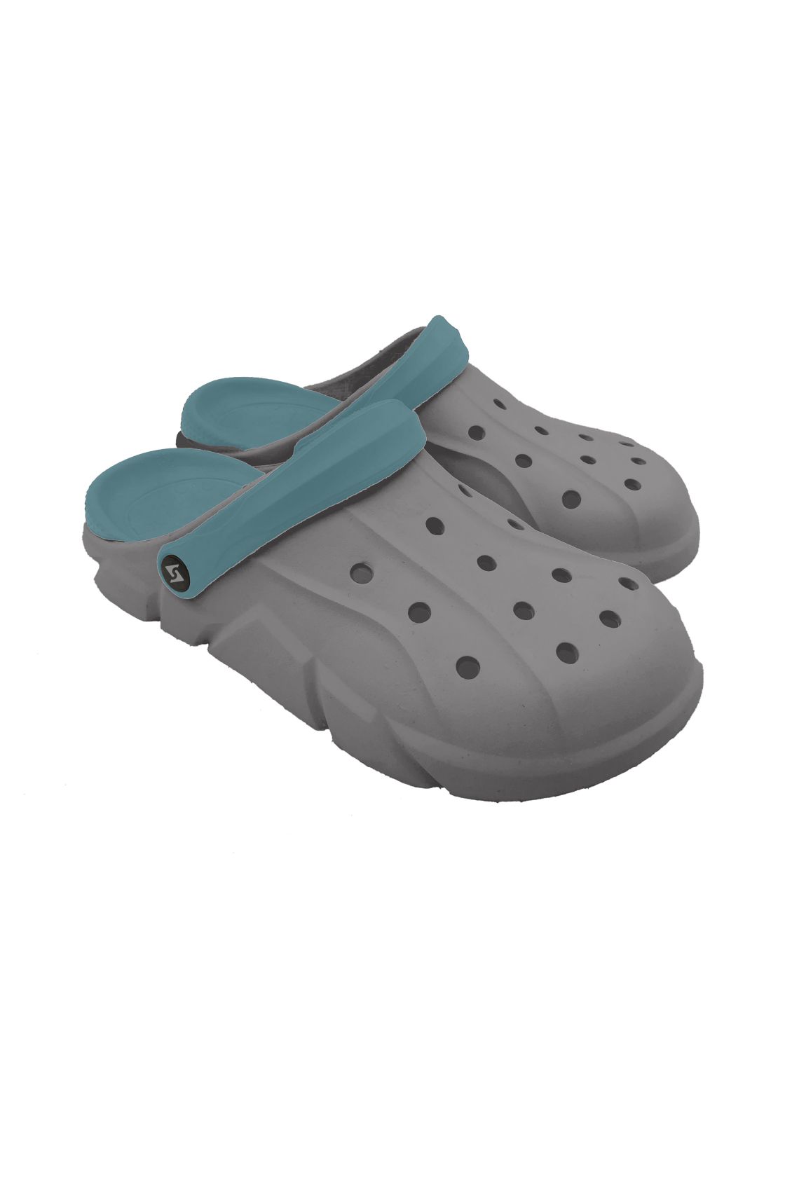 Clog Mierlo, grau/blau grau/blau