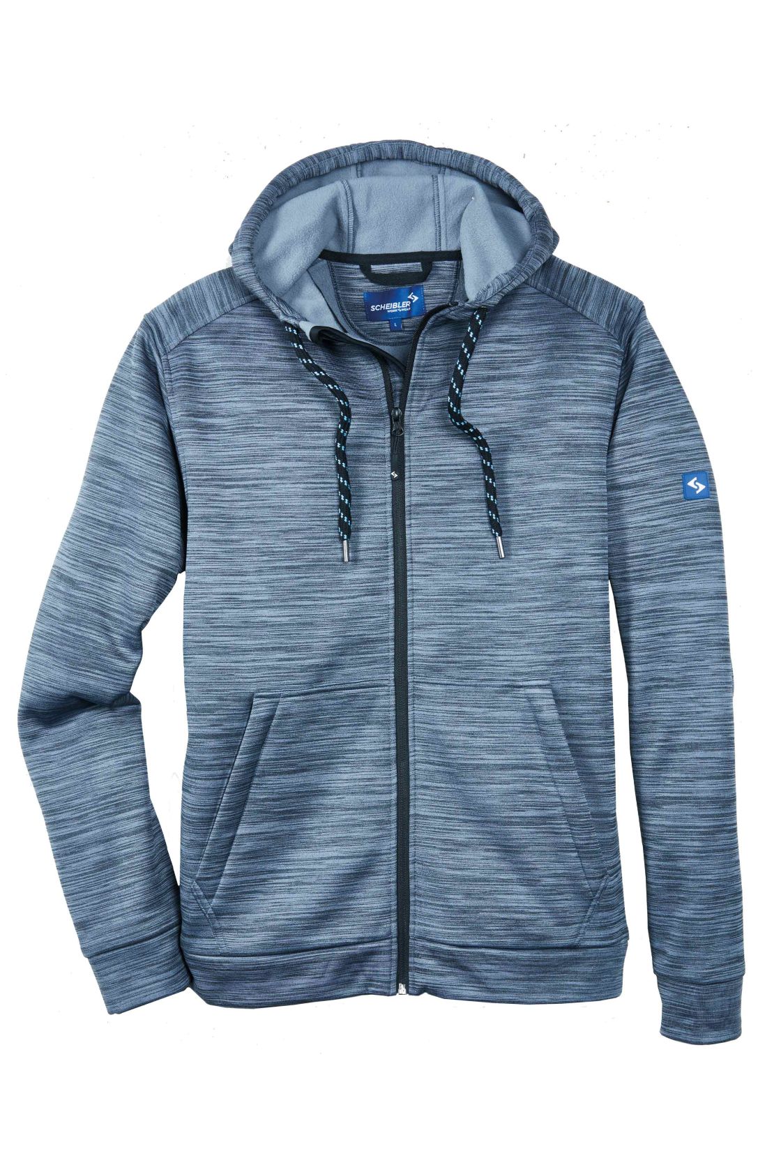 Strick-Fleece Hoodyjacke Mühlbach, grau/schwarz grau/schwarz