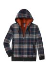 Thermojacke Curris, schwarz/grau/orange-kariert schwarz/grau/orange-kariert