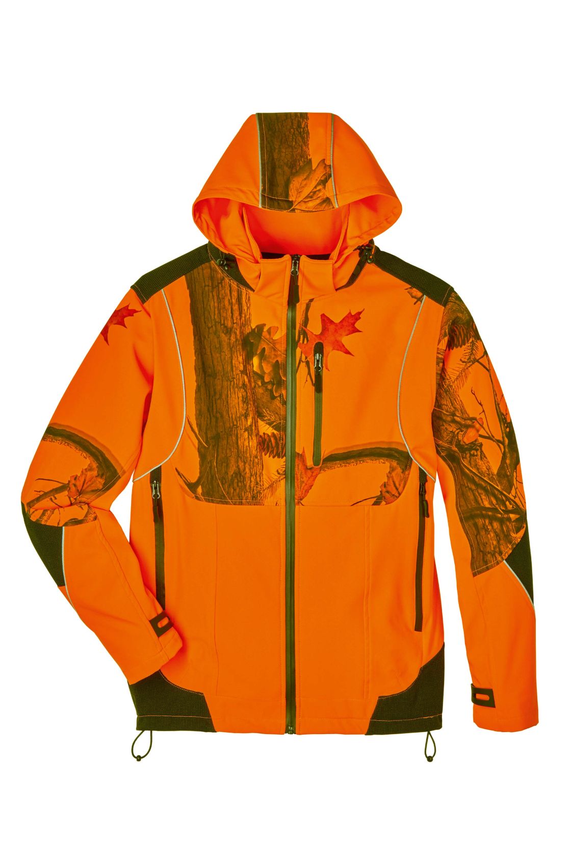Jäger-Softshelljacke Birke, orange/camouflage orange/camouflage