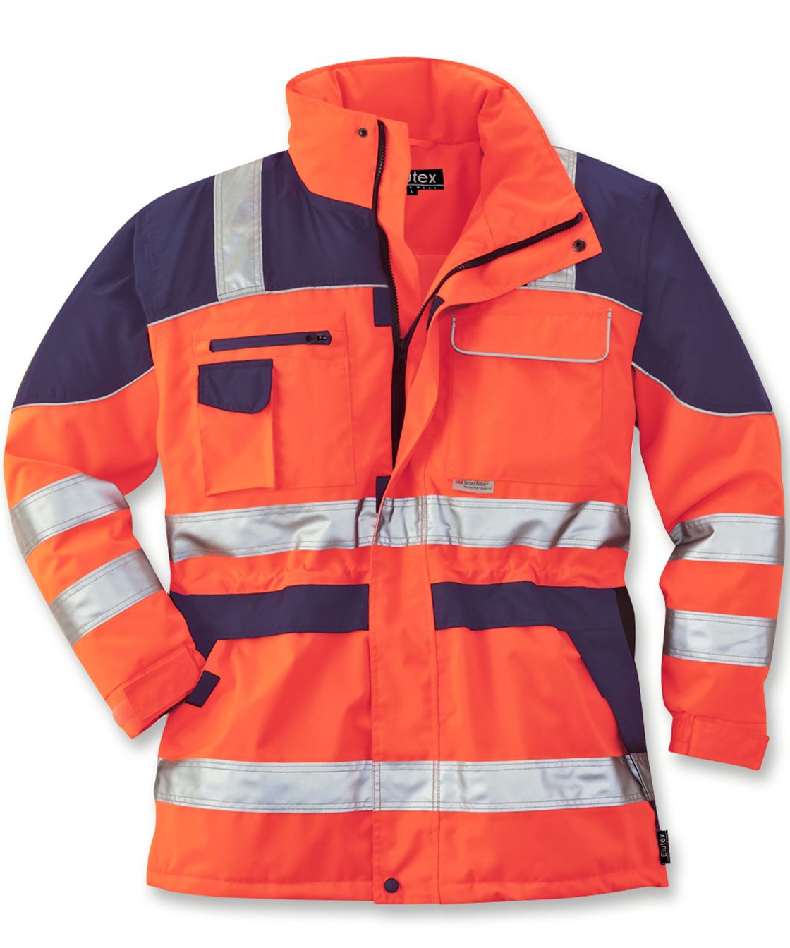 Warnschutz-Parka Safety Plus, orange/marine orange/marine